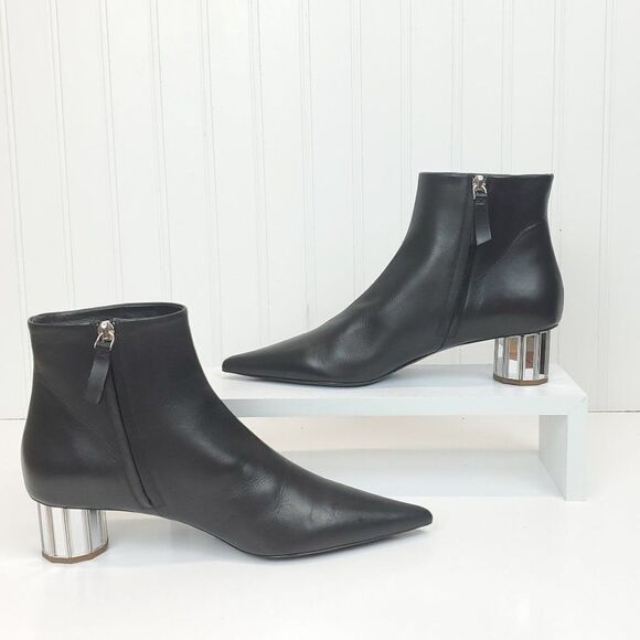Proenza Schouler Mirrored Facet Heel Pointed Ankle Boots SH-050 - Picture 7 of 16